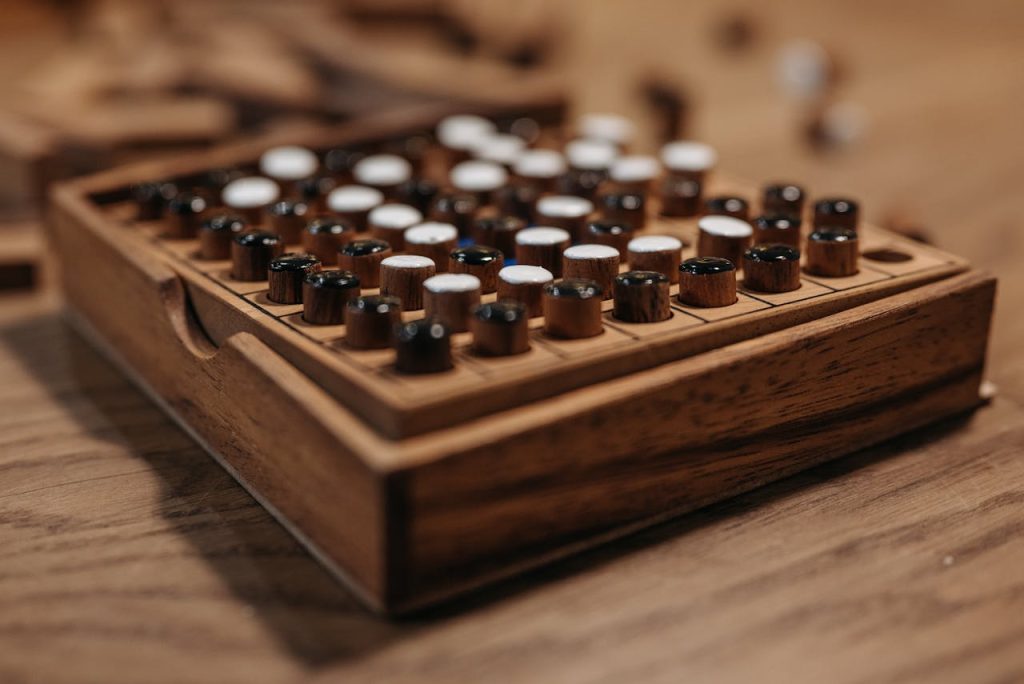 Close up of Wooden Board Game